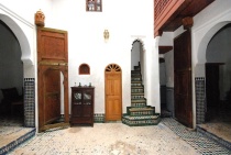 Photo of Dar Jnane, Courtyard Entry to Stairway, Fes, Morocco